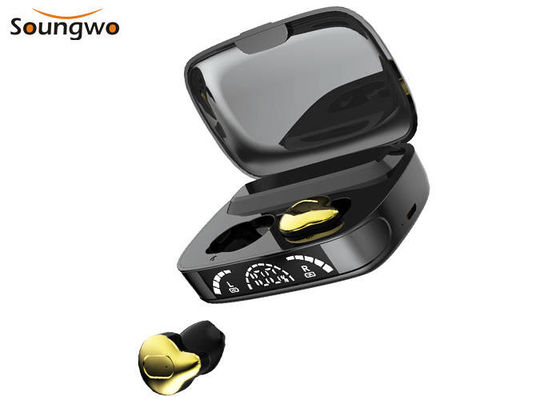 Bass Kuat Tahan Air Earbud Nirkabel HD LED Display Pemasangan Otomatis